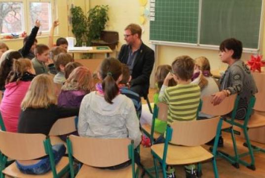 Dirk Adams zu Besuch in der 3.Klasse der Johannesschule