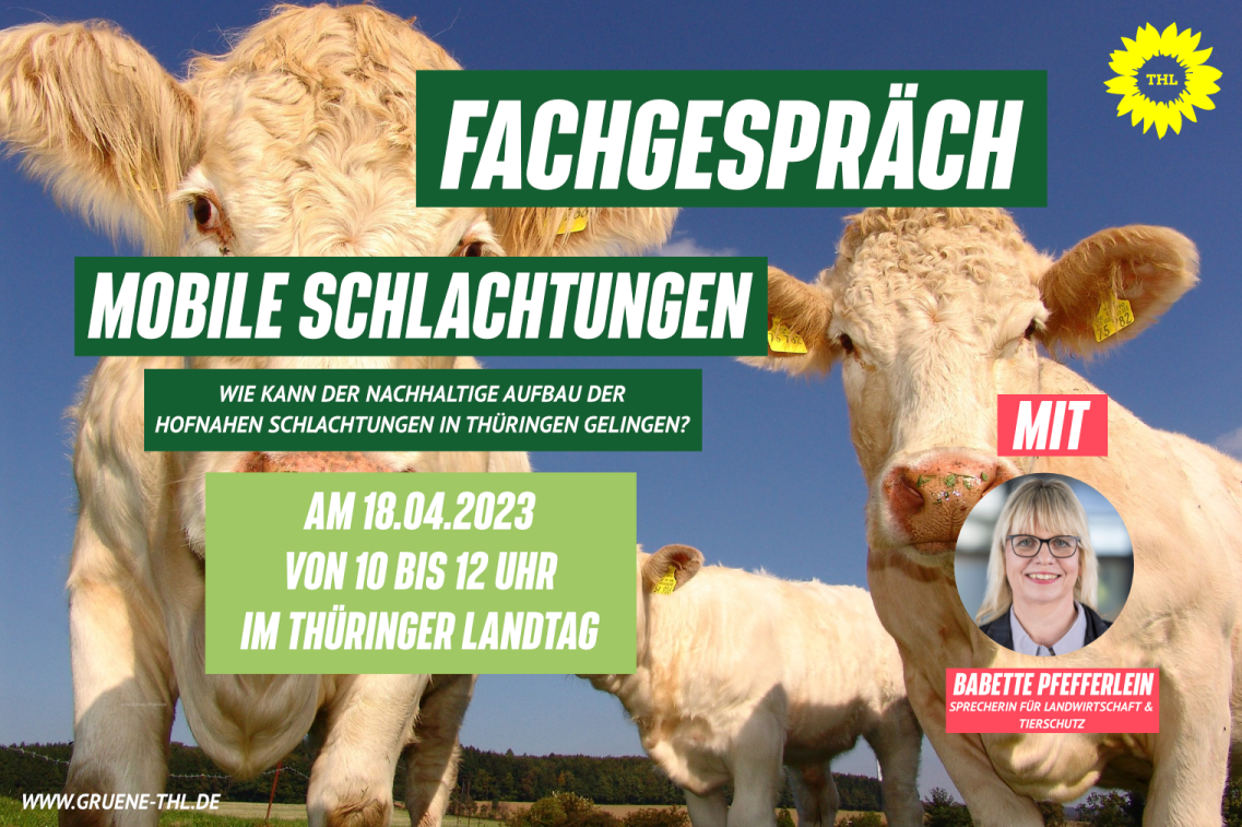 SharePic zum Fachgespräch mobile Schlachtungen in Thüringen mit Babette Pfefferlein