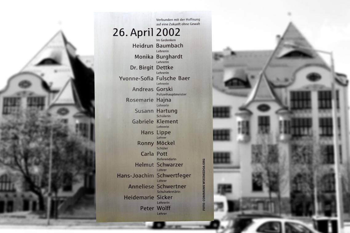 Gutenberggymnasium Erfurt Gedenken
