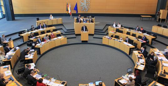 Olaf Müller spricht im Plenum